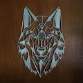 Thiết kế hình sói 2D trang trí tường hoặc pha lê - Thumbnail 5