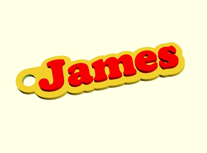 Móc khóa tên tùy chỉnh với OpenSCAD - Image 1