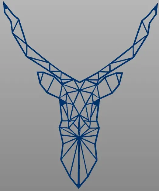 Nghệ thuật tường 2D hình con nai - Image 1