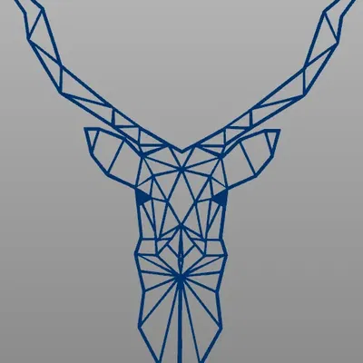 Nghệ thuật tường 2D hình con nai