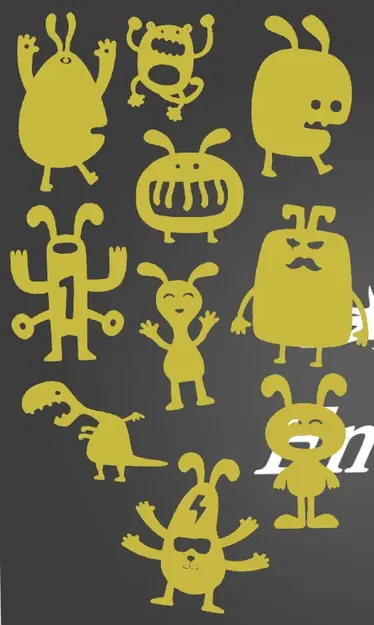 Bộ sưu tập quái vật - Nghệ thuật tường 2D - Image 1