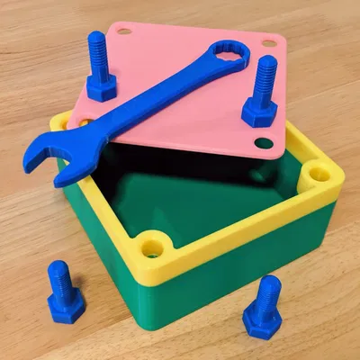 Hộp đồ chơi cho trẻ em: Cờ lê và đai ốc