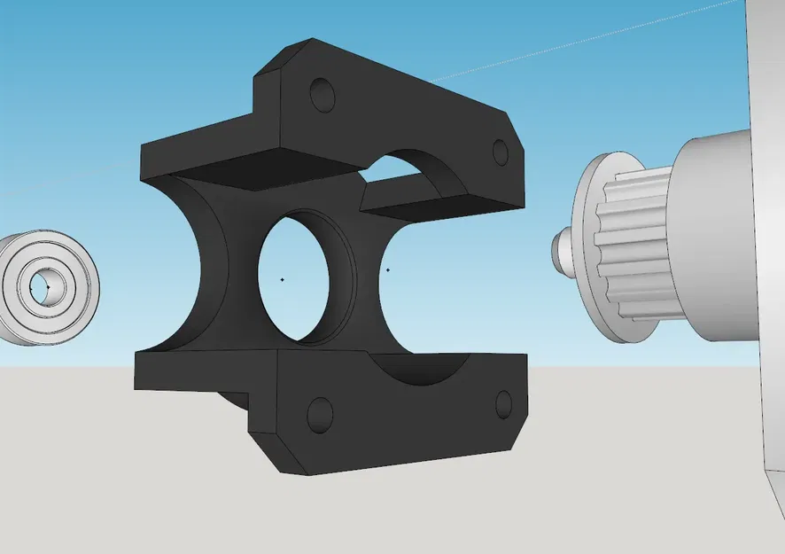 Giá đỡ bảo vệ trục Nema17 cho trục X máy in Creality CR-10 - Image 4
