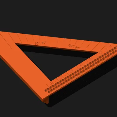 Thước vuông tốc độ với hướng dẫn cắt và góc