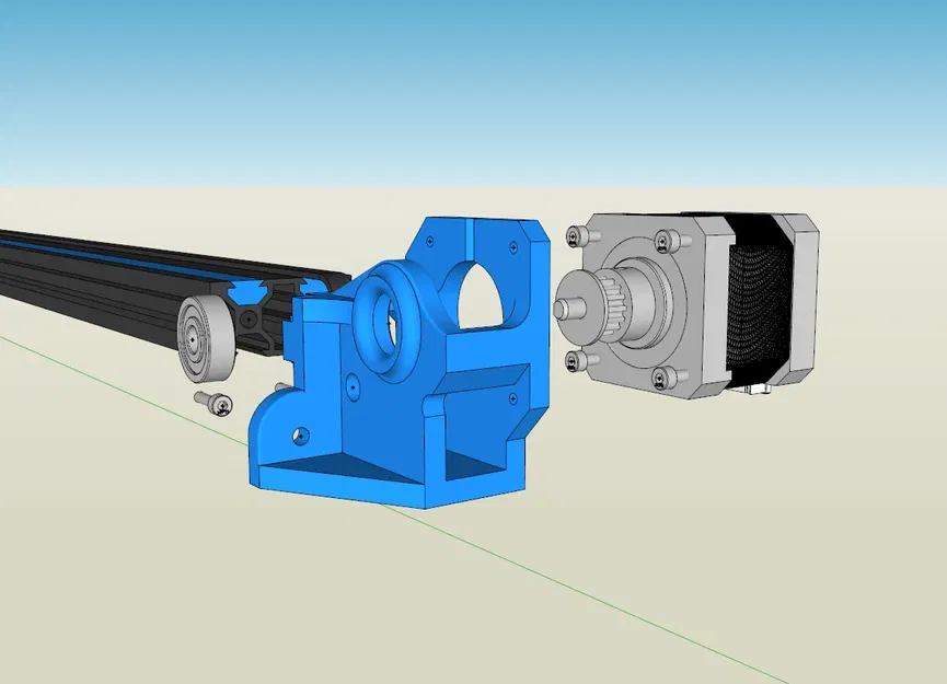 Giá đỡ và gia cố trục Nema17 cho trục Y máy in Creality CR-10 - Image 2