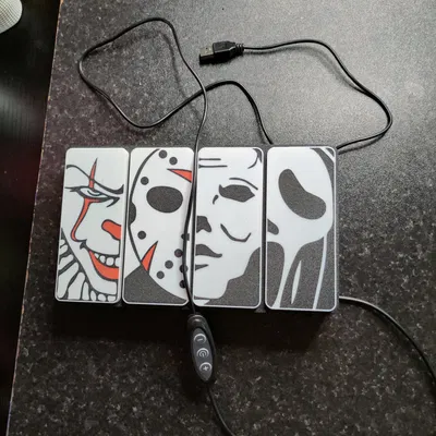 Hộp đèn nhân vật phản diện phim kinh dị với 4 ô màu sắc