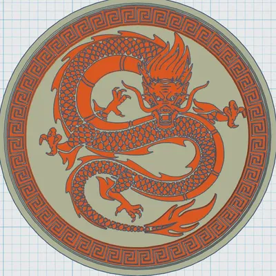 Đĩa lót ly rồng đơn giản 6