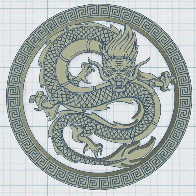 Đĩa lót ly rồng đơn giản 6 - Image 3