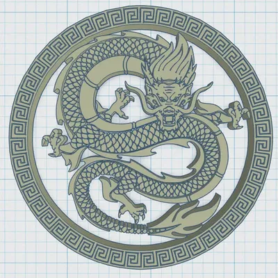 Đĩa lót ly rồng đơn giản 6