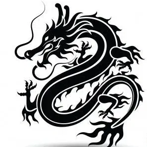 Đĩa lót ly hình rồng đơn giản