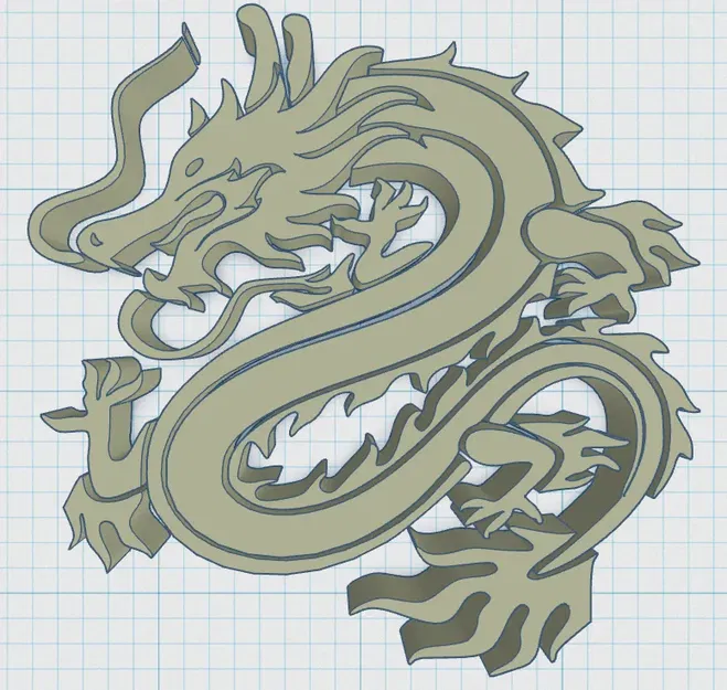 Đĩa lót ly hình rồng đơn giản - Image 3