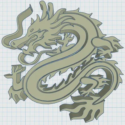 Đĩa lót ly hình rồng đơn giản