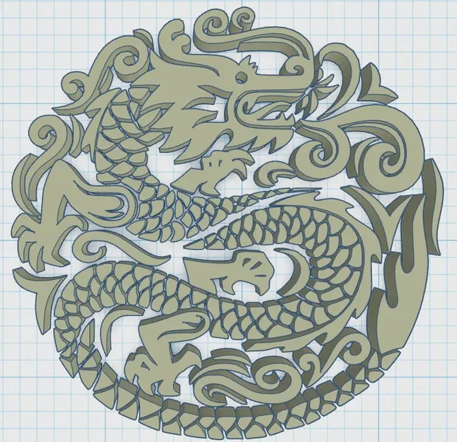 Đĩa lót ly rồng đơn giản - Image 3