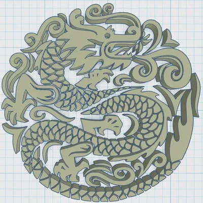 Đĩa lót ly rồng đơn giản