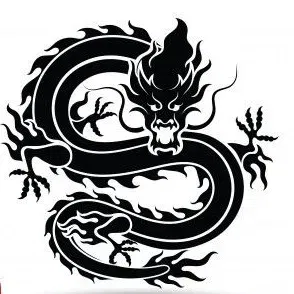 Đĩa lót bàn có hình rồng đơn giản