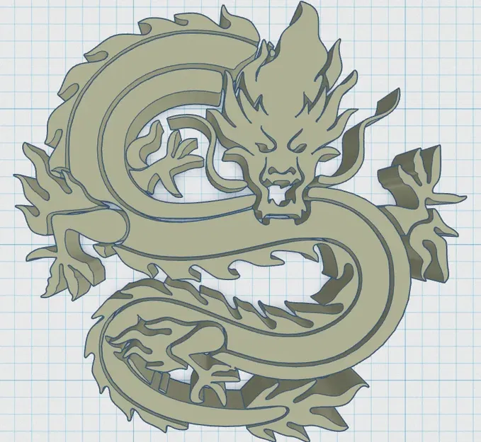 Đĩa lót bàn có hình rồng đơn giản - Image 3