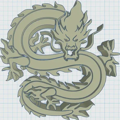 Đĩa lót bàn có hình rồng đơn giản