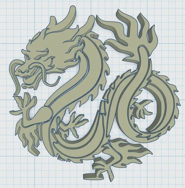 Đĩa lót ly rồng đơn giản - Image 3