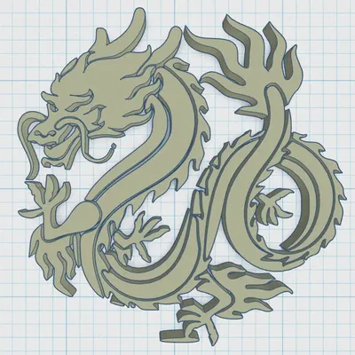 Đĩa lót ly rồng đơn giản