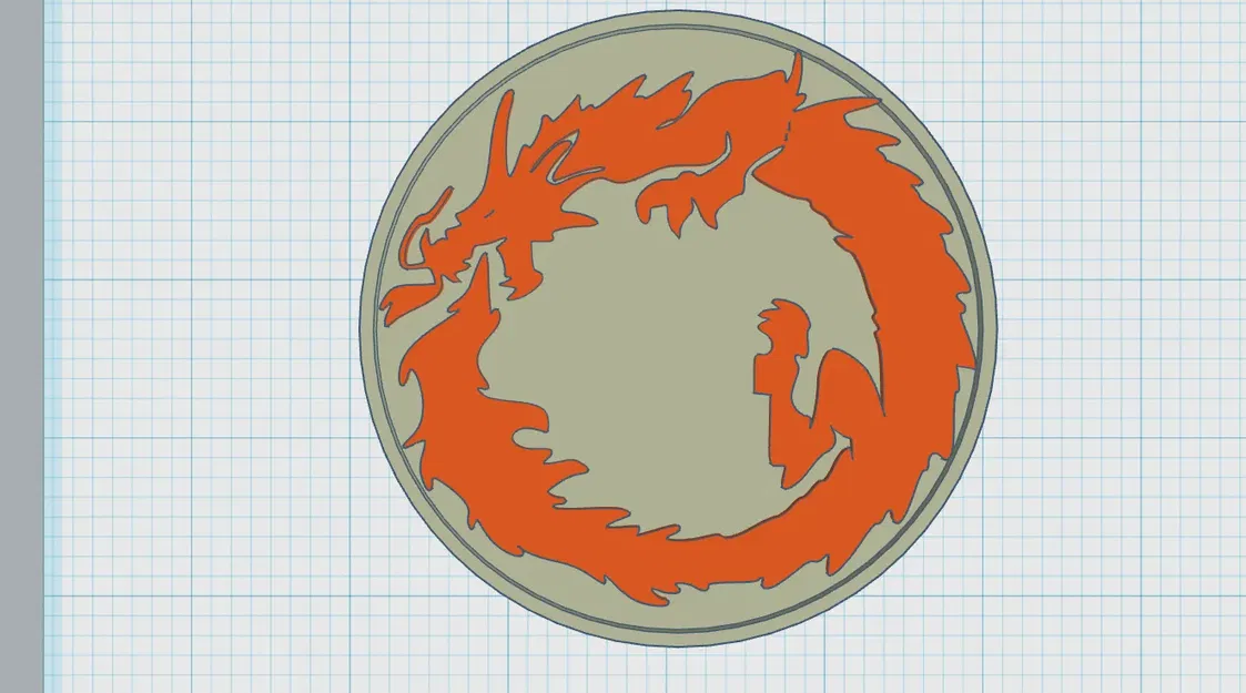 Đế lót ly rồng đơn giản - Image 1