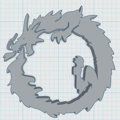 Đế lót ly rồng đơn giản