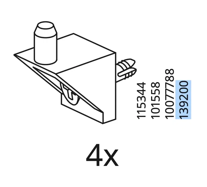 Pin giá đỡ siêu bền thay thế cho kệ KOMPLEMENT - Image 7