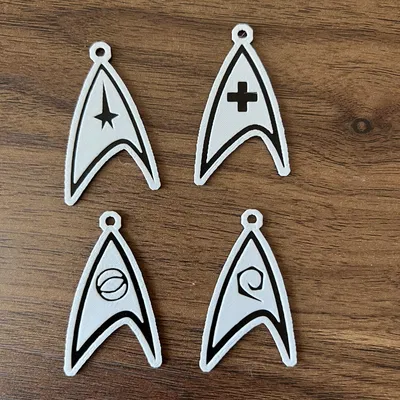 Móc khóa biểu tượng Star Trek cho chỉ huy, y tá, kỹ sư, nhà ngh...