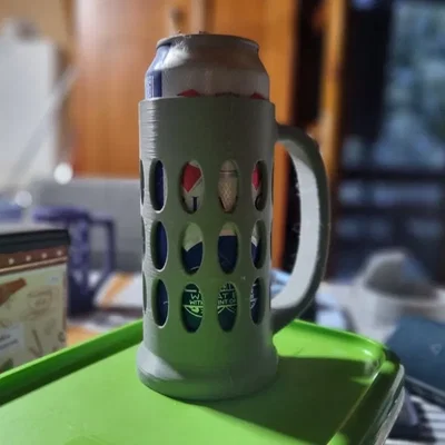 Cốc bia cho lon 500ml - Hình oval