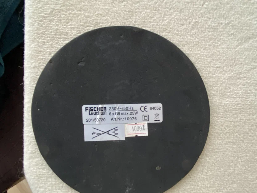 Chân đèn bê tông cho đèn "Fischer Leuchten" Mod. 201/50720 - Image 2