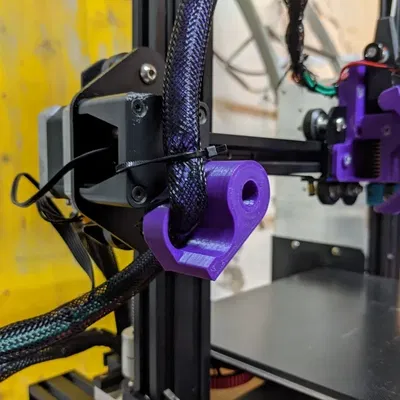 Giá đỡ cáp cho Ender 3 Pro lắp tại công tắc giới hạn X