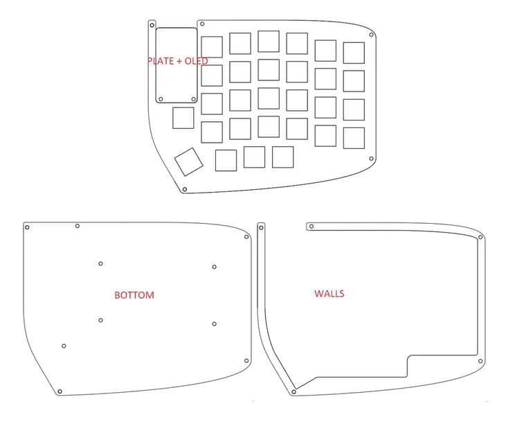 Vỏ Acrylic cho bàn phím Lily58 Pro - Image 3
