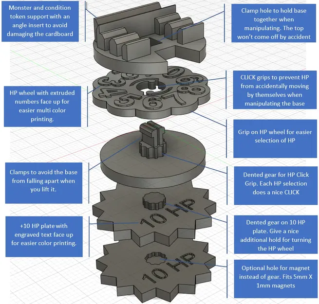 Giá đỡ Gloomhaven/Frosthaven hoàn hảo với nam châm tùy chọn - Image 2