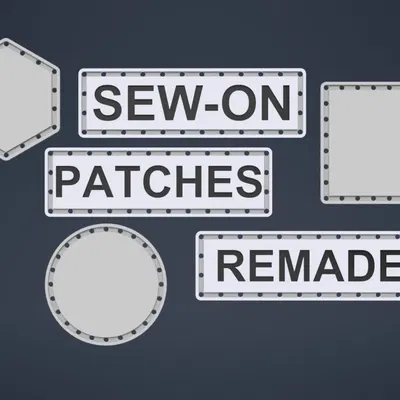 Patches thêu sẵn - mẫu trống với nhiều kích thước hơn
