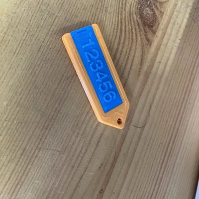 Móc chìa khóa với chèn có thể thay đổi màu sắc