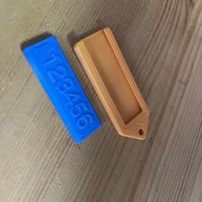 Móc chìa khóa với chèn có thể thay đổi màu sắc