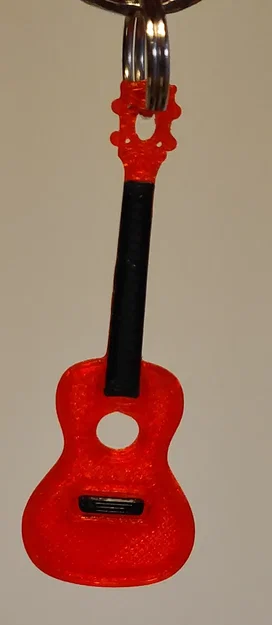 Móc chìa khóa hình ukulele nhiều màu sắc - Image 2
