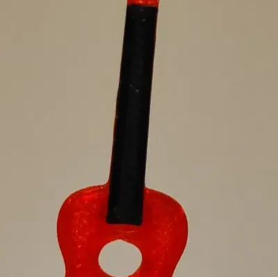 Móc chìa khóa hình ukulele nhiều màu sắc