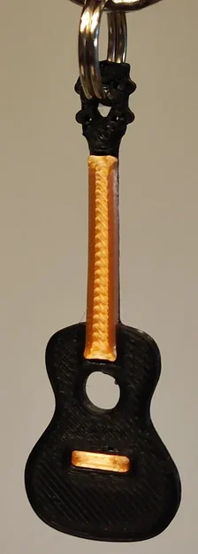 Móc chìa khóa hình ukulele nhiều màu sắc - Image 3