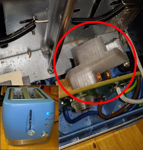 Cần gạt công tắc điện bằng nhựa cho máy nướng bánh Simpex - Image 1