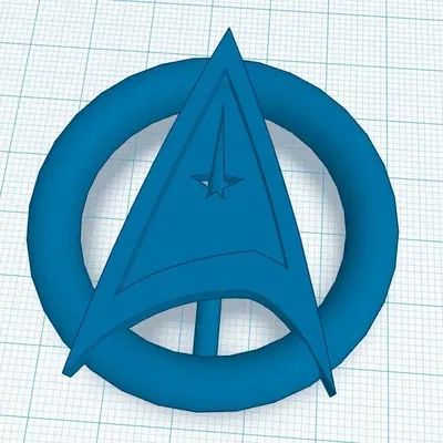 Biểu tượng huy hiệu đai Star Trek với thiết kế tinh xảo
