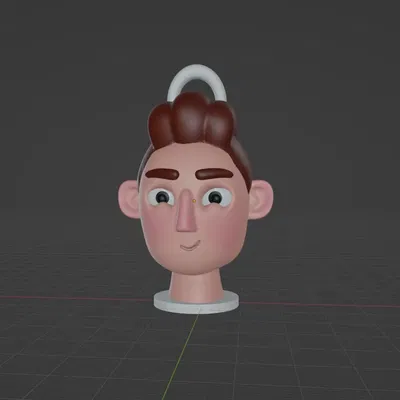 Móc khóa đầu nhân vật dễ thương dành cho người yêu thích 3D