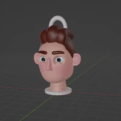 Móc khóa đầu nhân vật dễ thương dành cho người yêu thích 3D