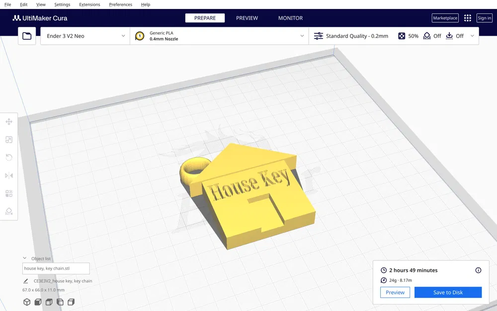Móc khóa nhà thiết kế trong Tinkercad - Image 1