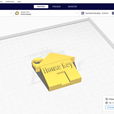 Móc khóa nhà thiết kế trong Tinkercad