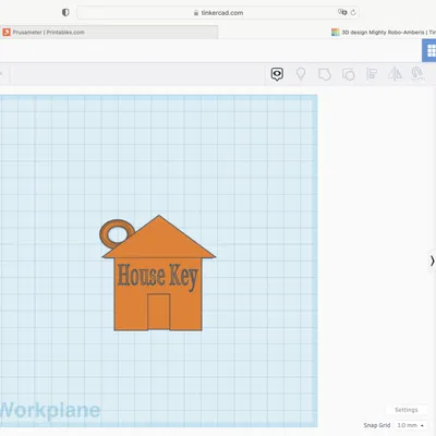 Móc khóa nhà thiết kế trong Tinkercad