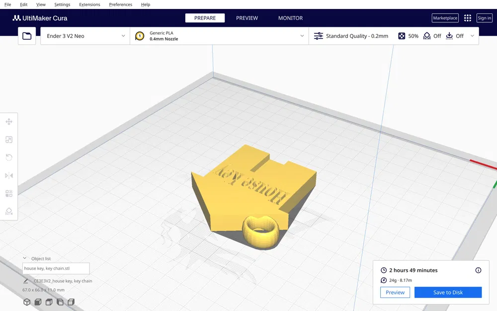 Móc khóa nhà thiết kế trong Tinkercad - Image 3