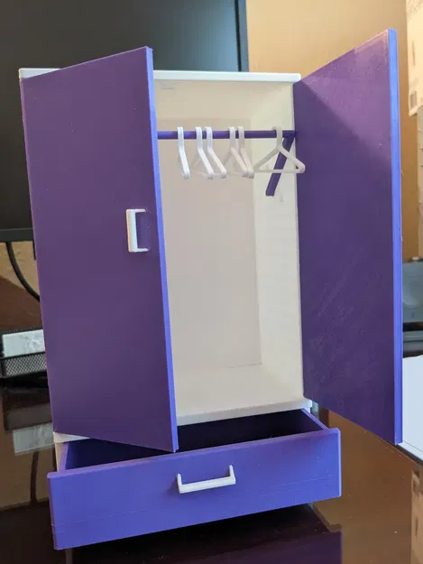 Tủ quần áo remix dễ in cho đồ chơi và búp bê - Image 1