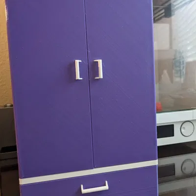 Tủ quần áo remix dễ in cho đồ chơi và búp bê