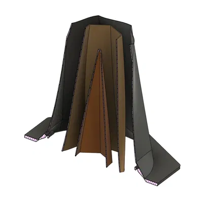 Mũ phù thủy gấp lại cho trang trí Halloween