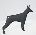 Móc khóa Doberman phong cách Low Poly - Thumbnail 1